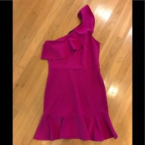 COPY - NWOT AQUA one shoulder spandex dress: L